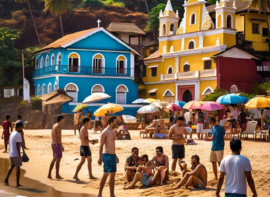 Beach-themed souvenir shop in Panaji, Goa.